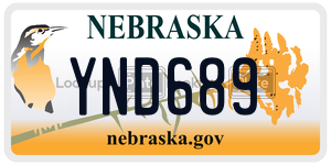 YND689  license plate in NE