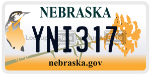 YNI317  license plate in NE
