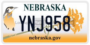 YNJ958  license plate in NE