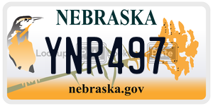 YNR497 license plate in Nebraska