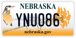 YNU086  license plate in NE