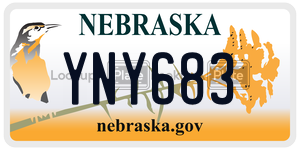 YNY683  license plate in NE
