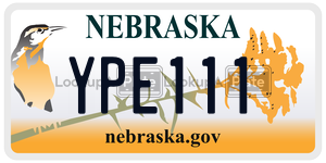 YPE111  license plate in NE