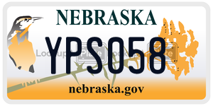YPS058  license plate in NE