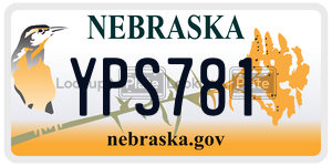 YPS781  license plate in NE