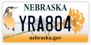 YRA804  license plate in NE