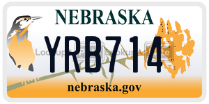 YRB714 license plate in Nebraska