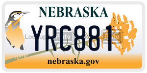 YRC881  license plate in NE
