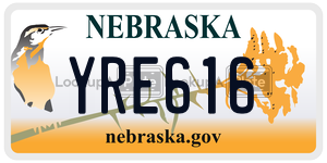 YRE616  license plate in NE