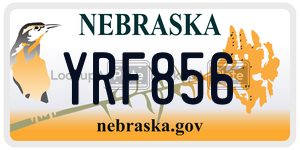 YRF856 license plate in Nebraska