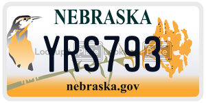 YRS793  license plate in NE