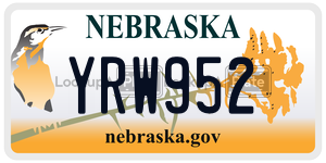 YRW952  license plate in NE