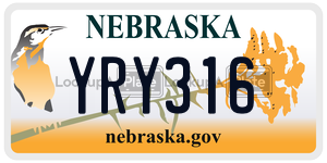YRY316  license plate in NE