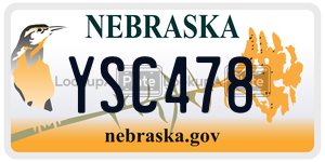 YSC478  license plate in NE