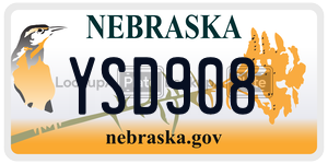 YSD908 license plate in Nebraska