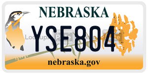 YSE804  license plate in NE