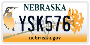 YSK576  license plate in NE