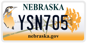 YSN705  license plate in NE