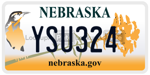 YSU324 license plate in Nebraska