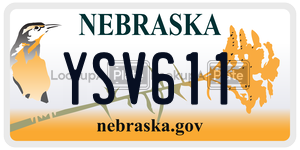 YSV611  license plate in NE