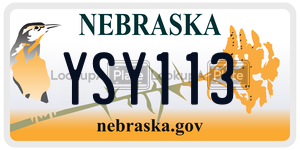 YSY113  license plate in NE