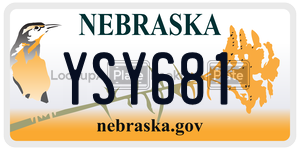 YSY681  license plate in NE