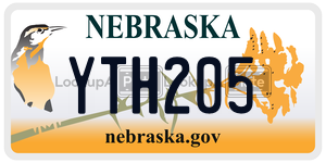 YTH205  license plate in NE