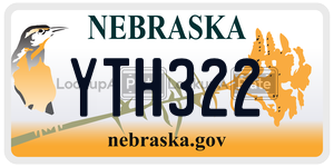 YTH322  license plate in NE