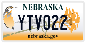 YTV022  license plate in NE