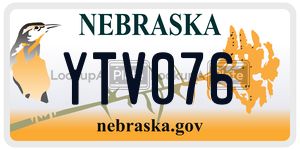 YTV076  license plate in NE