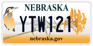 YTW121  license plate in NE