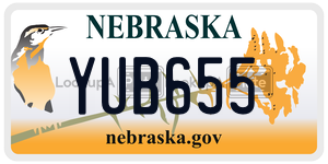 YUB655  license plate in NE