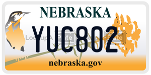 YUC802  license plate in NE