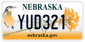 YUD321  license plate in NE