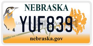 YUF839  license plate in NE