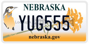 YUG555  license plate in NE