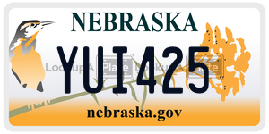 YUI425 license plate in Nebraska