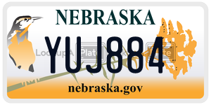 YUJ884  license plate in NE