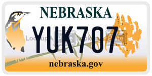 YUK707  license plate in NE