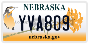 YVA809 license plate in Nebraska