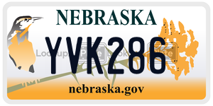 YVK286  license plate in NE