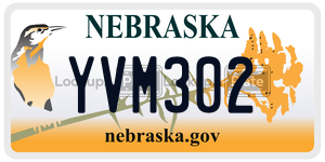 YVM302 license plate in Nebraska