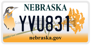 YVU831  license plate in NE