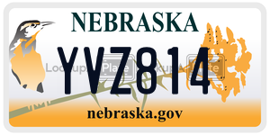 YVZ814  license plate in NE