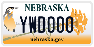 YWD000  license plate in NE