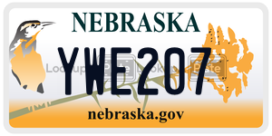 YWE207  license plate in NE