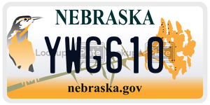 YWG610  license plate in NE