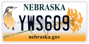 YWS609 license plate in Nebraska