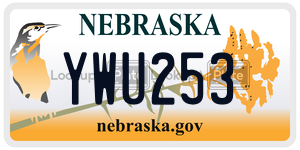 YWU253  license plate in NE