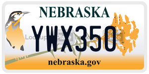 YWX350  license plate in NE
